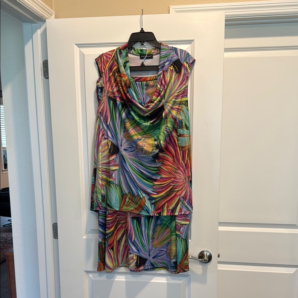 Travel Elements 2X Cowl Neck Maxi Skirt Set